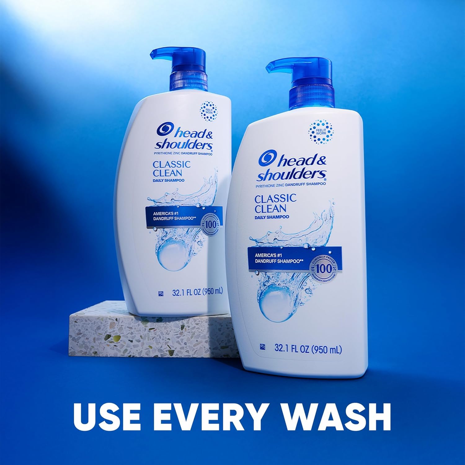 Head & Shoulders mostrar frasco con mención al 1% zinc pyrithione activo