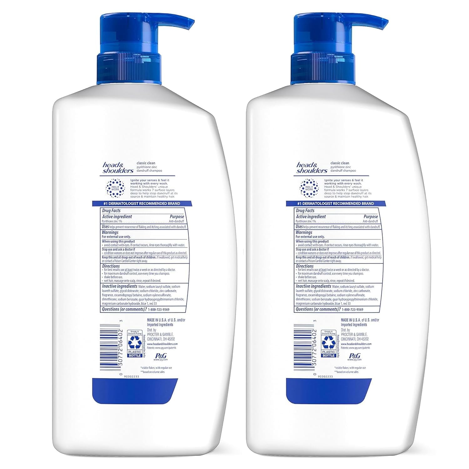 Head & Shoulders pack doble colocado en repisa ilustrando suministro prolongado