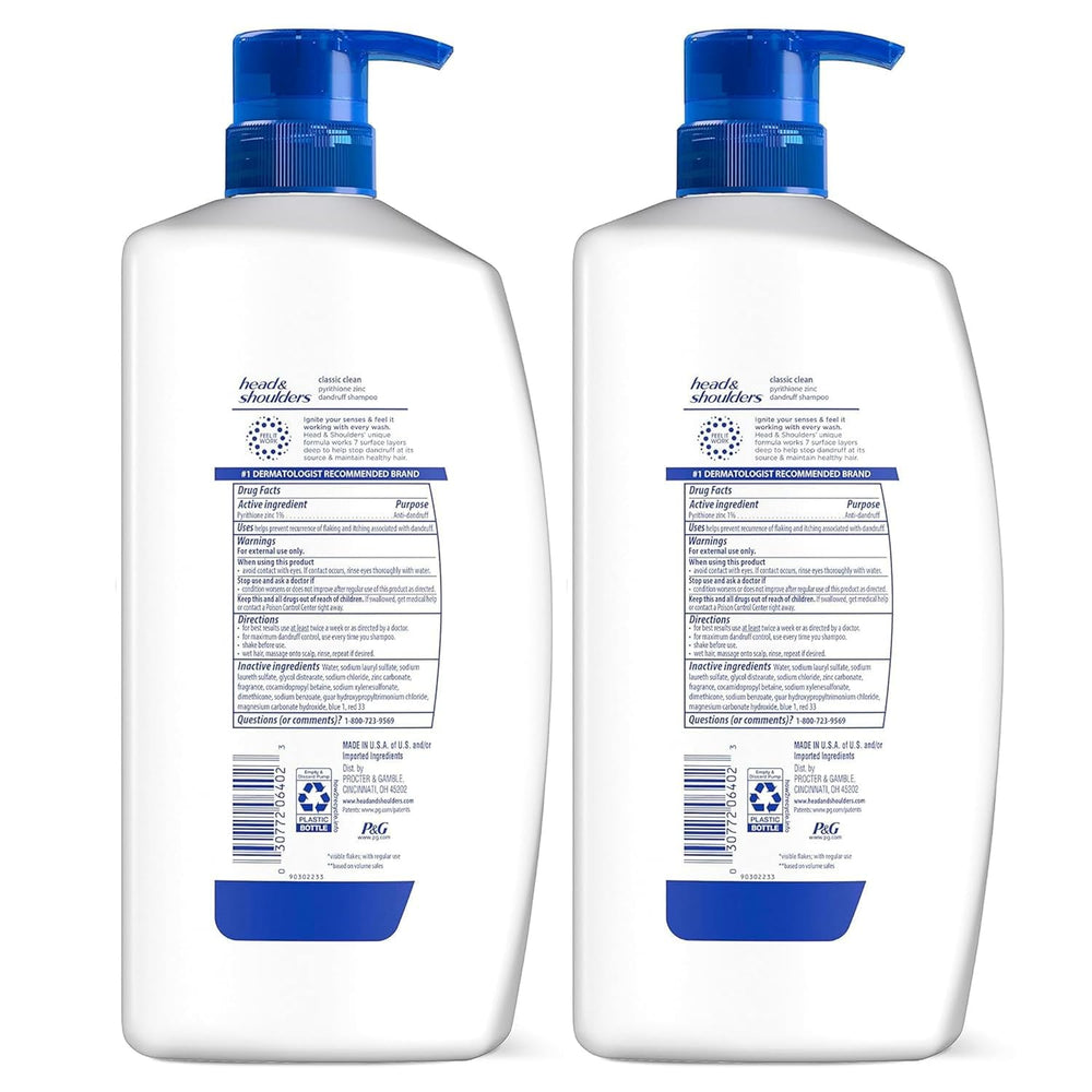 Head & Shoulders pack doble colocado en repisa ilustrando suministro prolongado