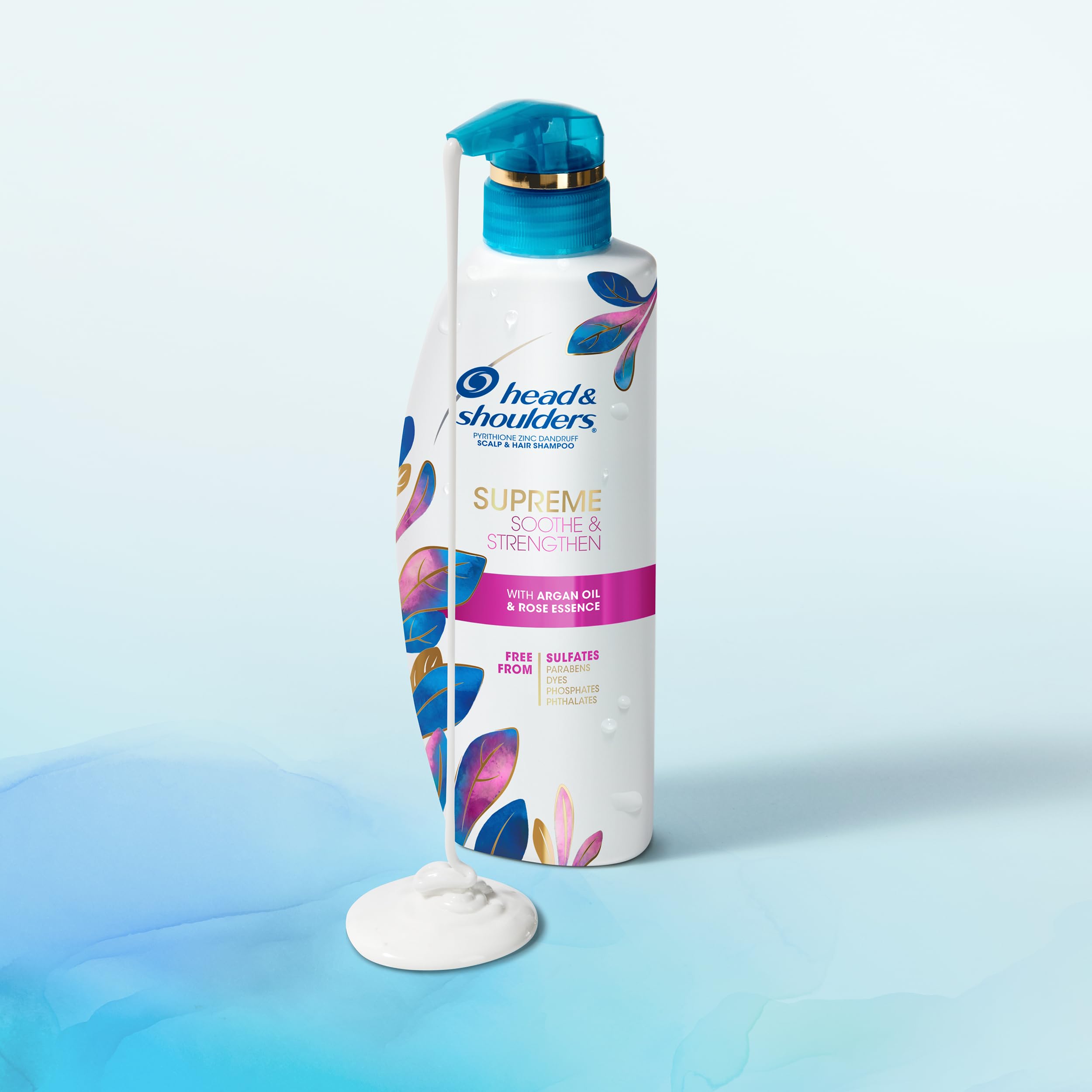 Head & Shoulders etiqueta con 1% piritión zinc y detalles de ingredientes