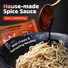 HealSpot detalle de salsa signature adherida al fideo con sabor