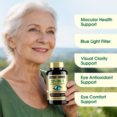 HealthSender label closeup showing key ingredients and strengths