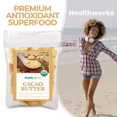 Healthworks cacao butter used in baking to add richness and keto benefit