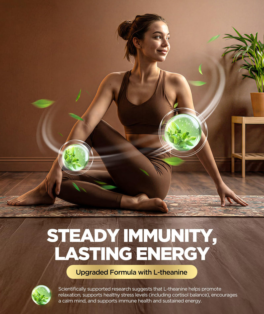 HealthyVi etiqueta con lista de 15 hongos y KSM-66 Ashwagandha certificados