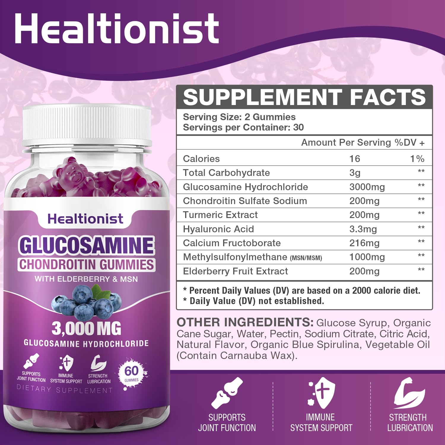 Healtionist primer plano de una gomita resaltando textura y facilidad de masticar