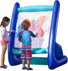 HearthSong caballete inflable frontal mostrando superficie de pintura y colores