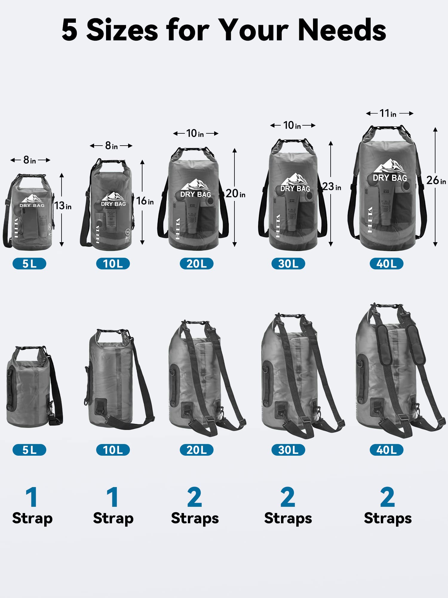 HEETA back view showing adjustable straps and handle for comfortable carrying benefit