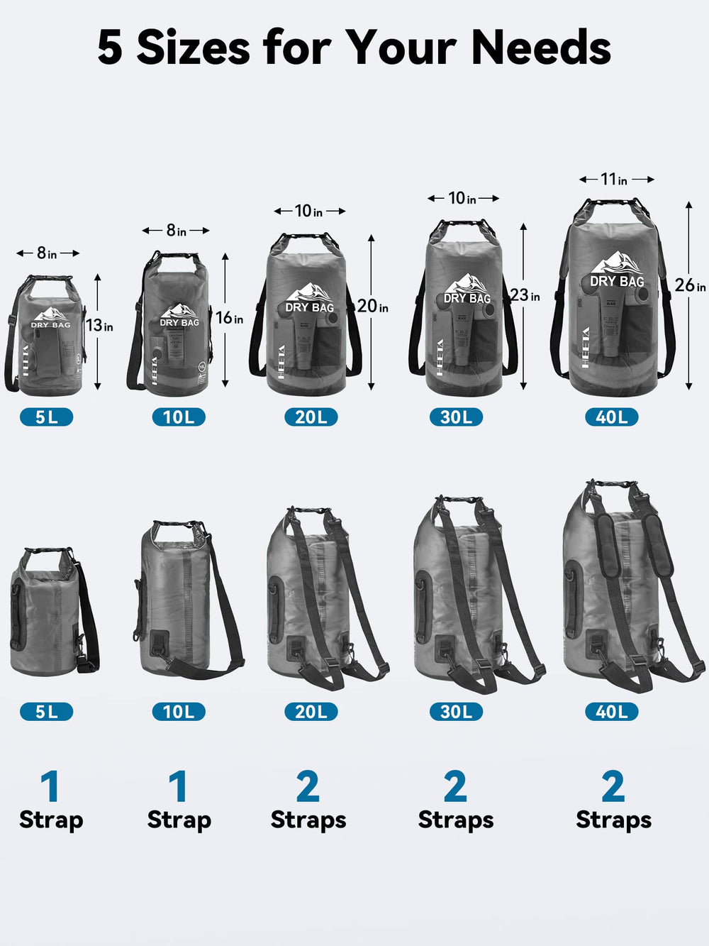 HEETA back view showing adjustable straps and handle for comfortable carrying benefit