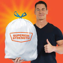Hefty bolsa instalada en cubo de cocina para mantener limpieza y orden