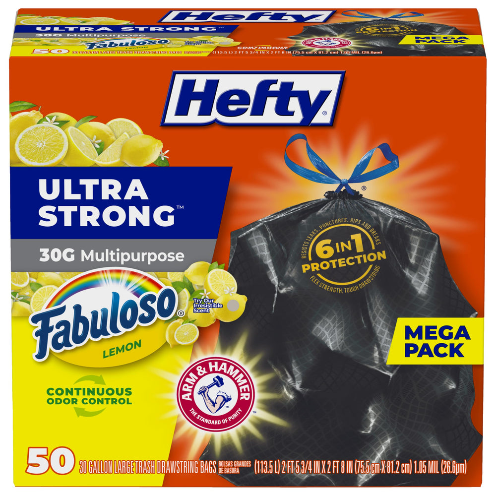 Hefty empaque frontal con 50 bolsas y beneficio de alta capacidad