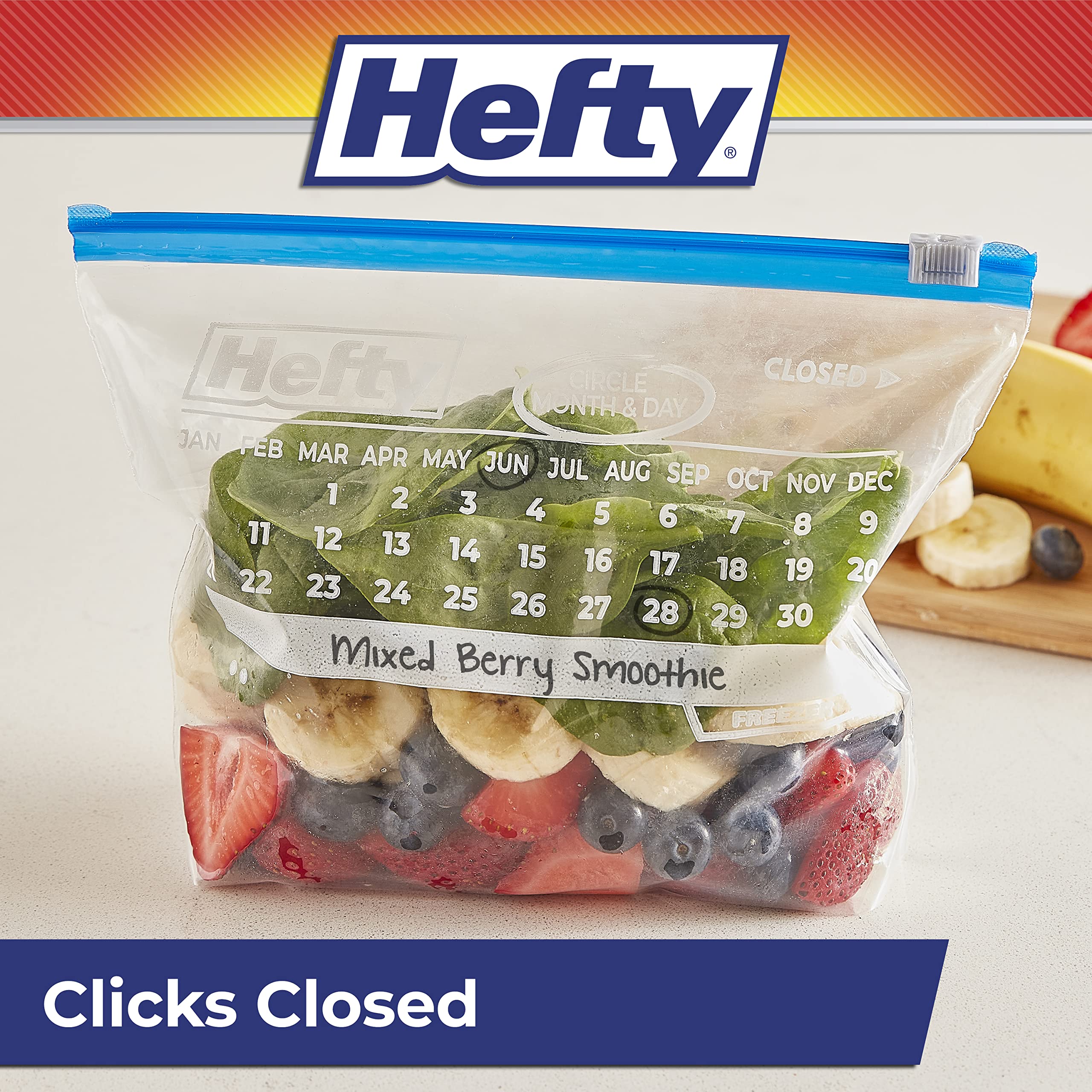 Hefty etiqueta calendario lista para marcar fecha y controlar rotación