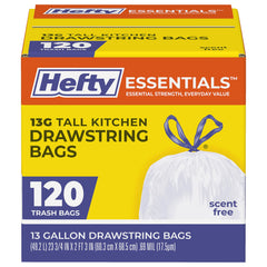 Hefty paquete frontal 120 unidades mostrando cantidad y empaque práctico