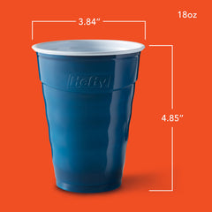 Detalle lateral del vaso Hefty mostrando textura para mejor agarre