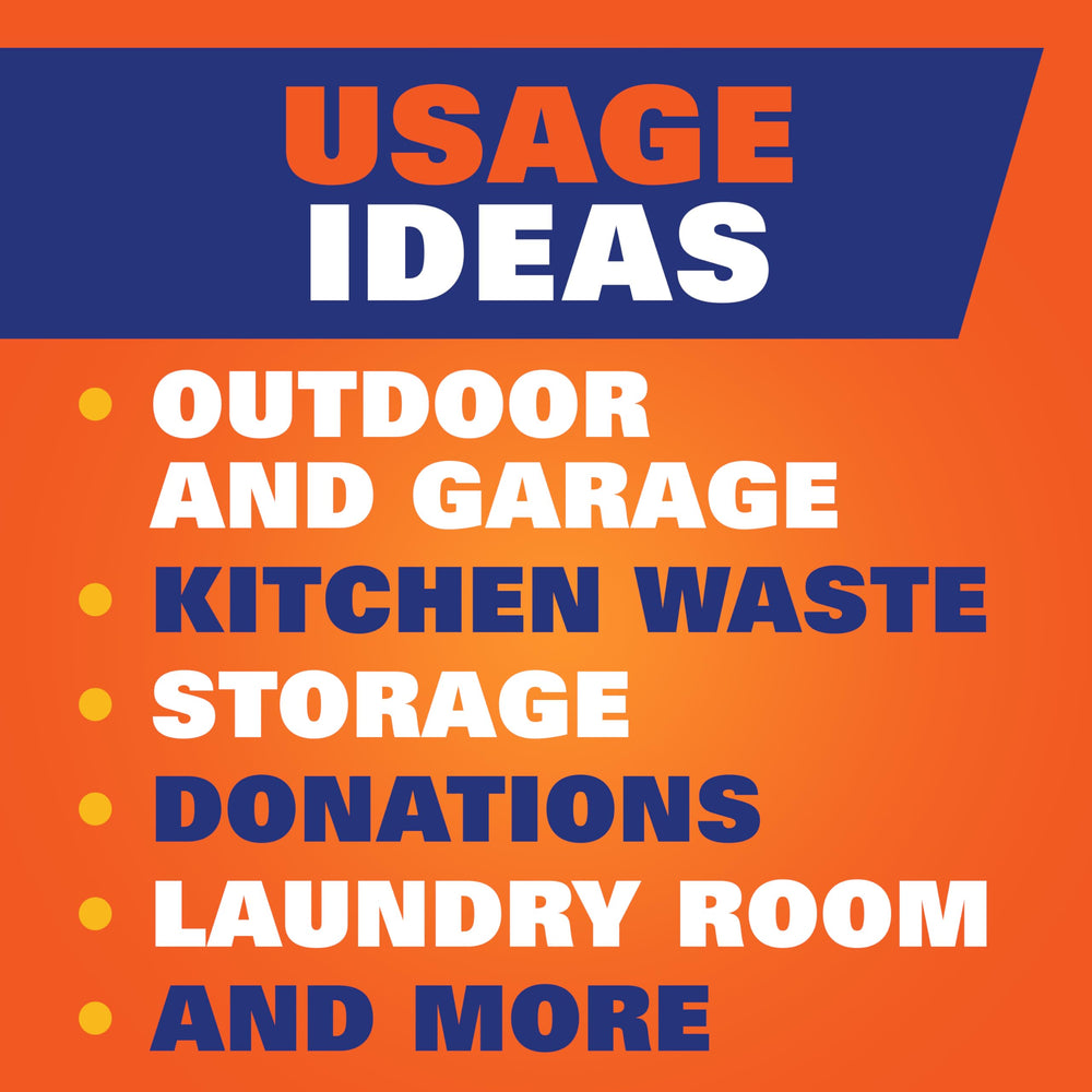 Hefty pack de 50 bolsas enfatizando suministro prolongado para el hogar