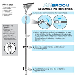 Helio AirBroom mini en encimera limpiando salpicaduras rápidamente