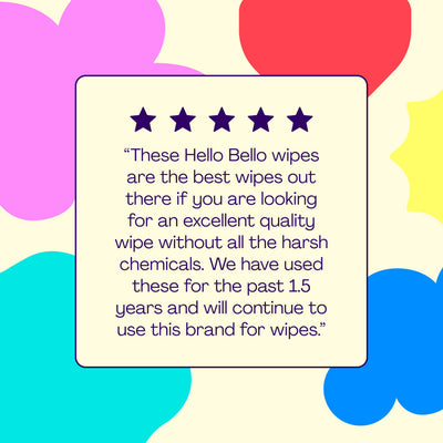 Hello Bello escena familiar mostrando conveniencia y disponibilidad en cambiador