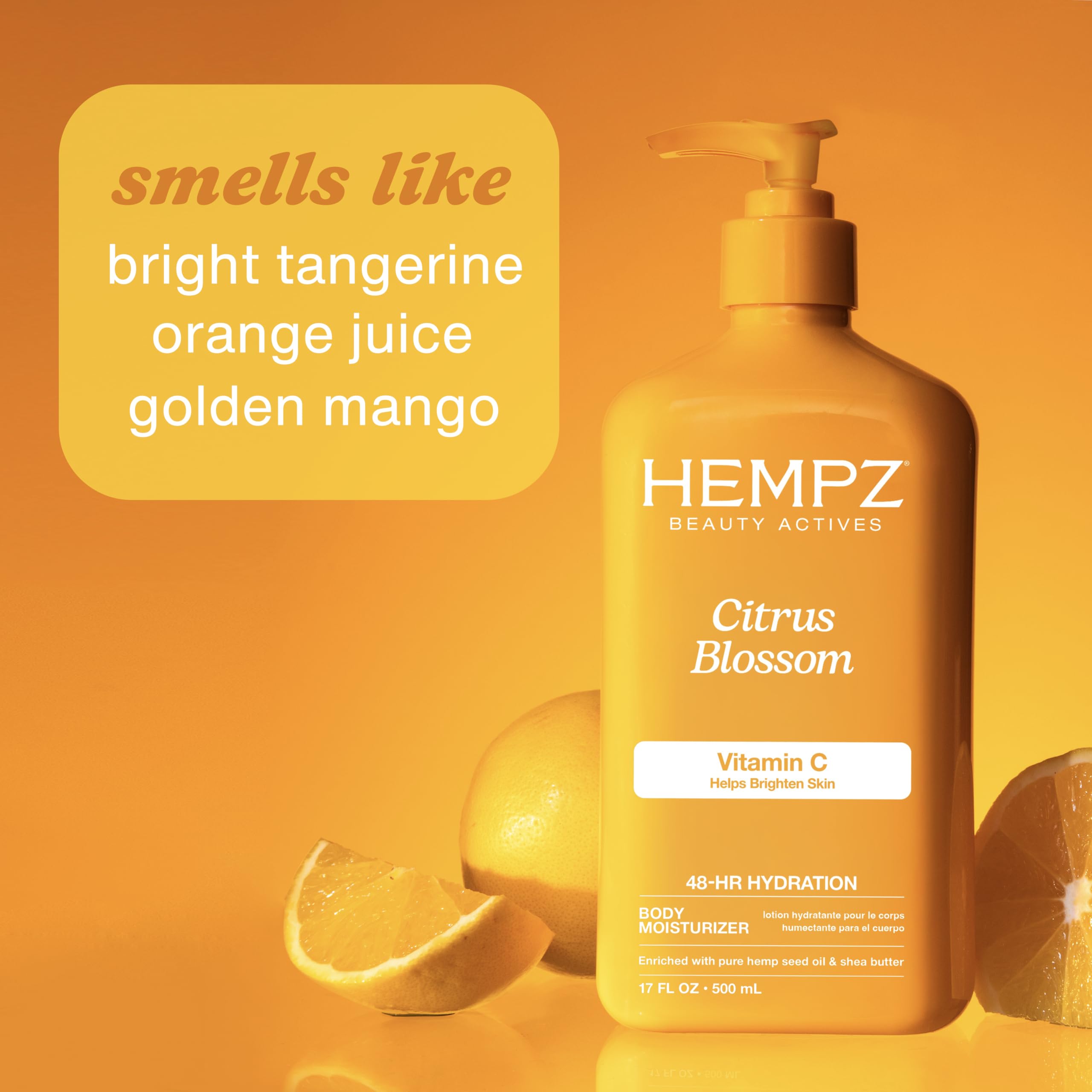 Hempz aplicación en antebrazo demostrando hidratación no grasa