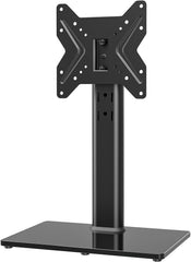Hemudu front view of stand with TV showing stable modern design and clean profile
