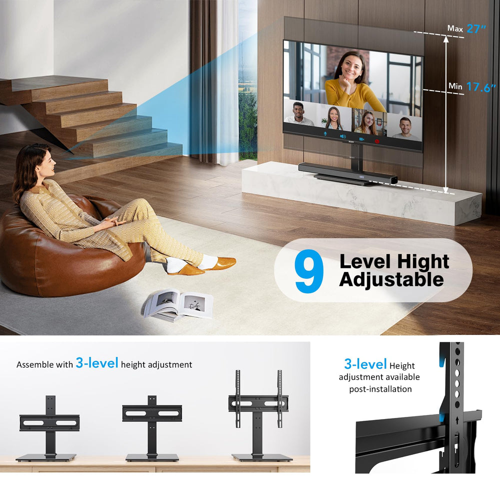 Hemudu placa de montaje compatible VESA mostrando ajuste universal