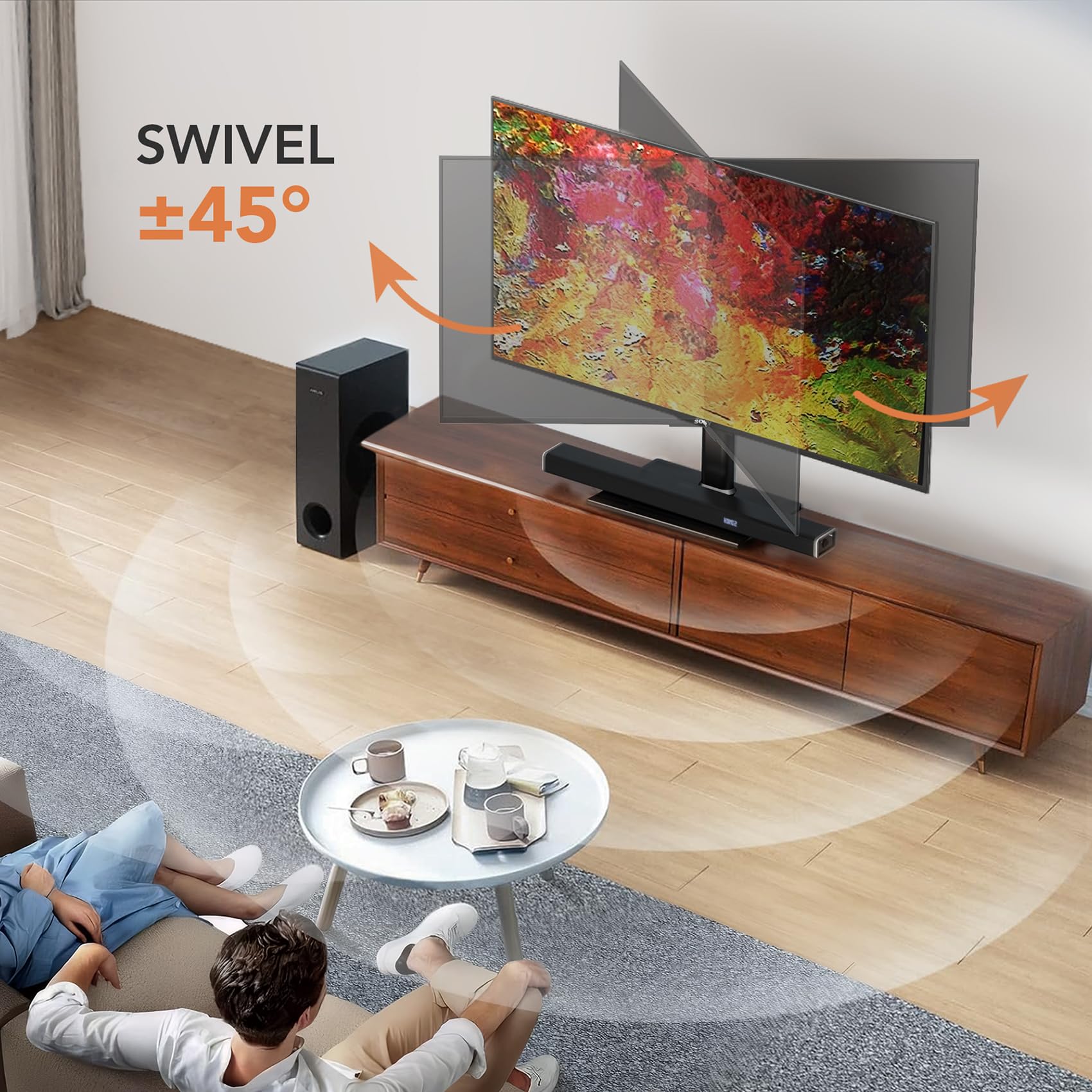 Hemudu side view showing swivel position and flexible viewing angles for comfort