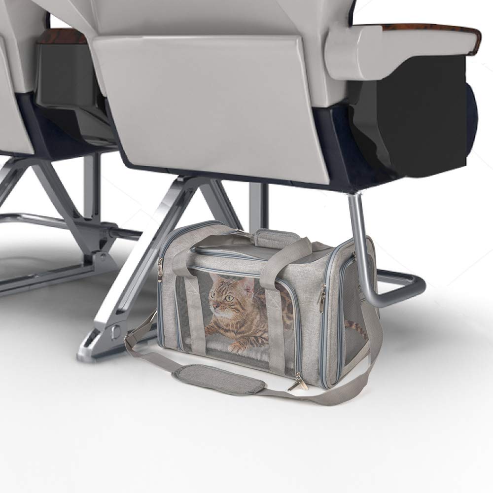 Henkelion transportín plegado ocupando poco espacio para almacenamiento práctico