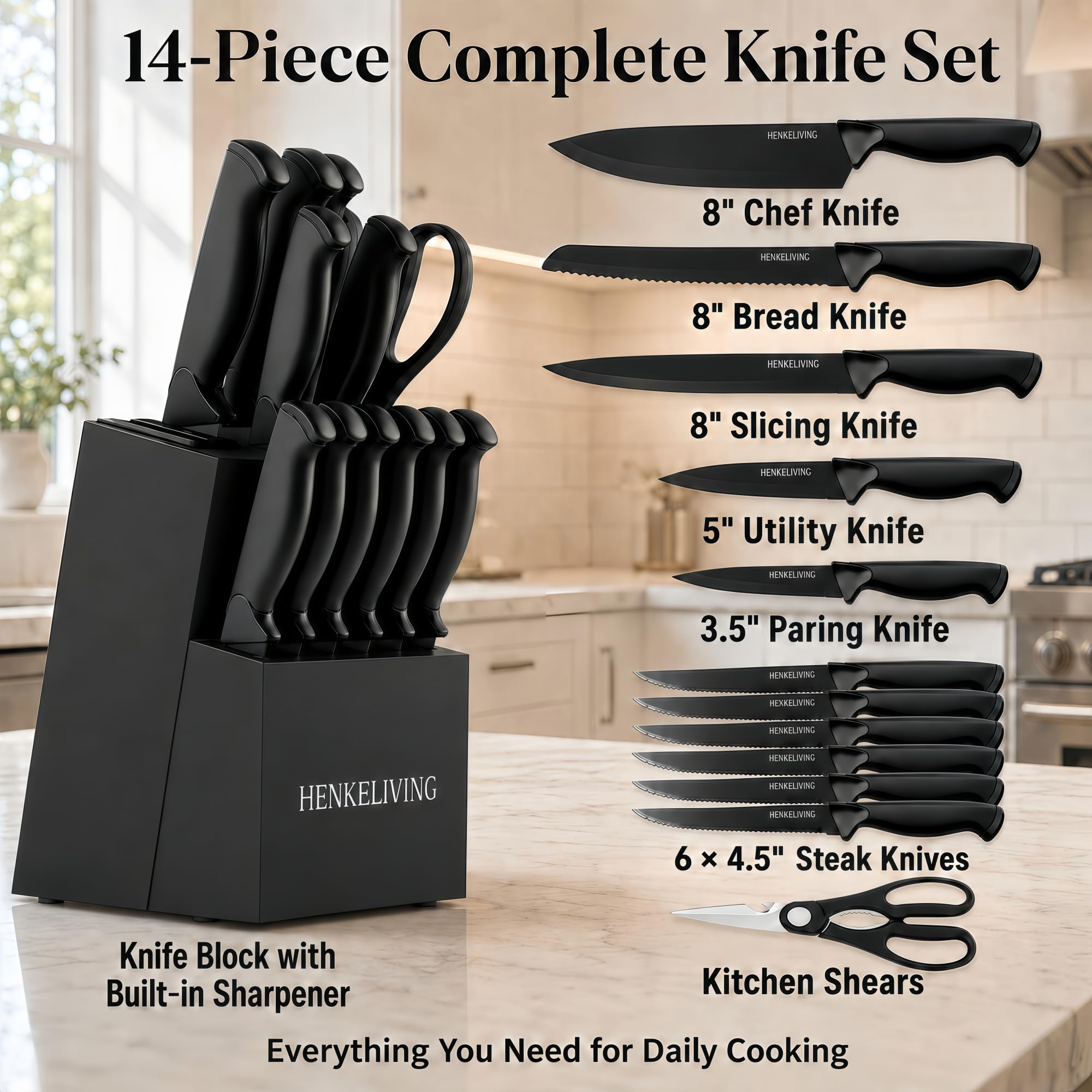 HENKELIVING close-up of razor-thin blade edge highlighting precision cutting