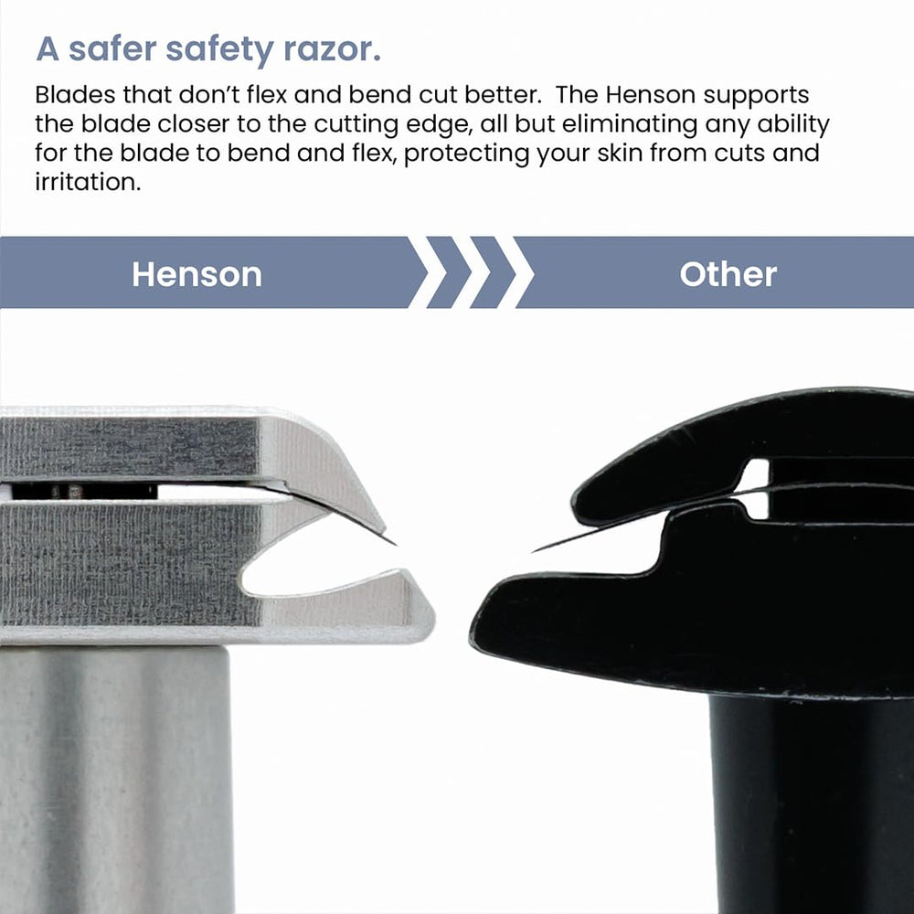 Henson Shaving textura del aluminio AL13, construcción ligera y sólida