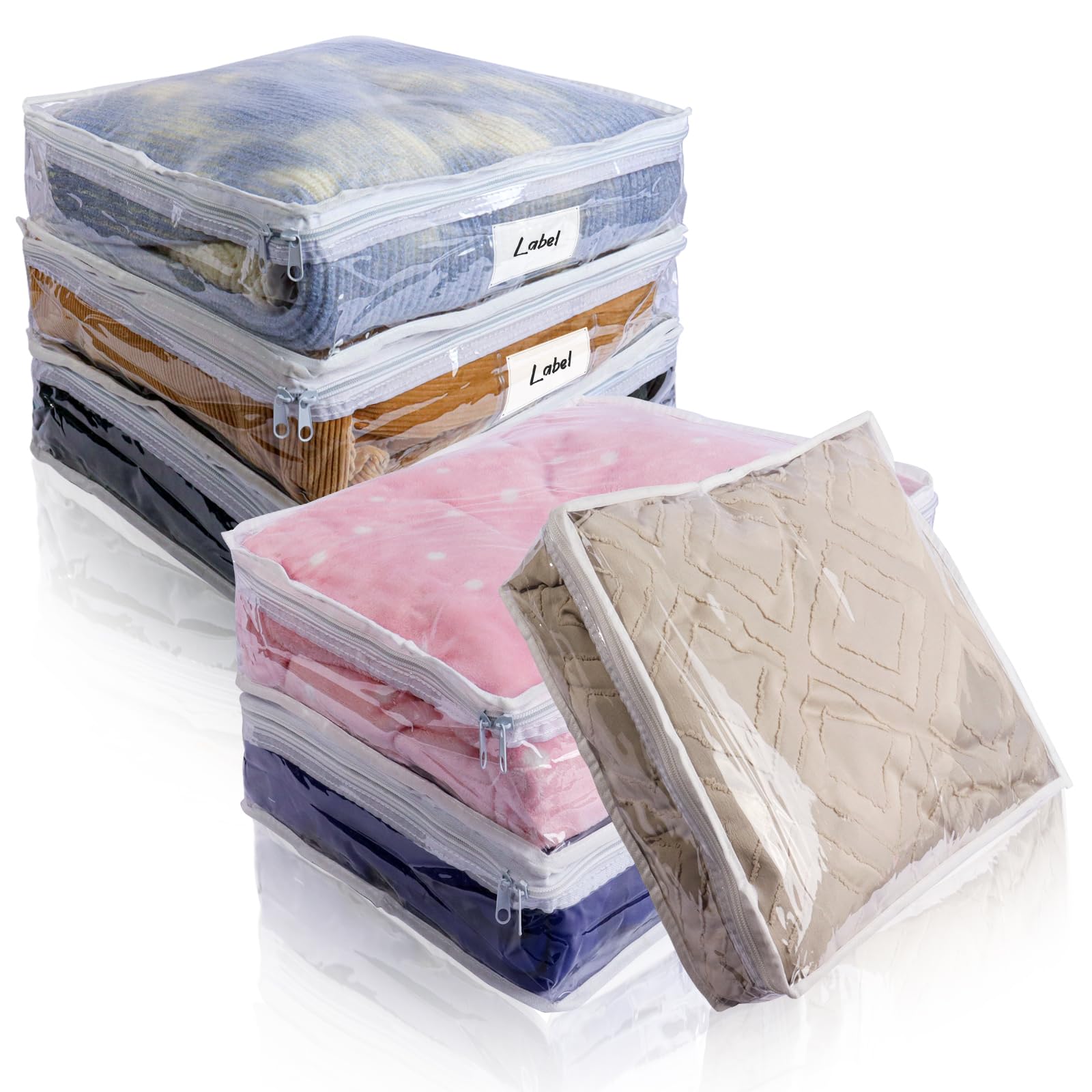Heonay bolsa frontal transparente mostrando ropa visible y ordenada