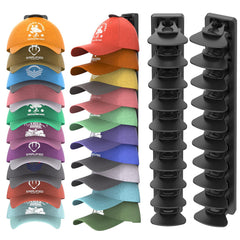 HeQe organizador gorras frontal con varias gorras, orden visible y ahorro de espacio