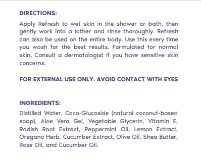 Her Fantasy Box detalle de etiqueta con lista de ingredientes visibles y legibles