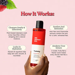 Her Fantasy Box Yummy aplicado en ducha demostrando uso relajante
