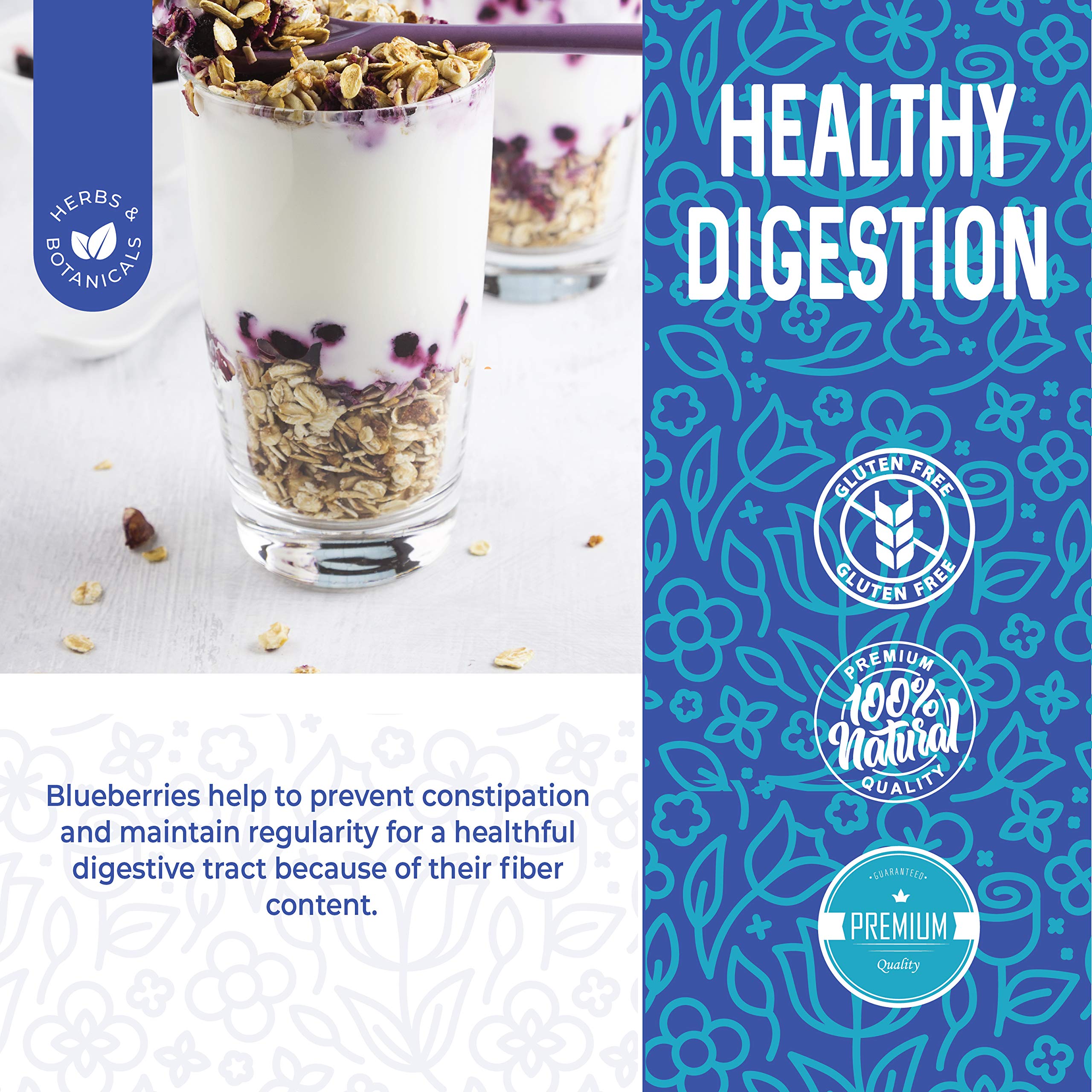 Herbaila mesa de desayuno con cereal y arándanos para inspiración de consumo