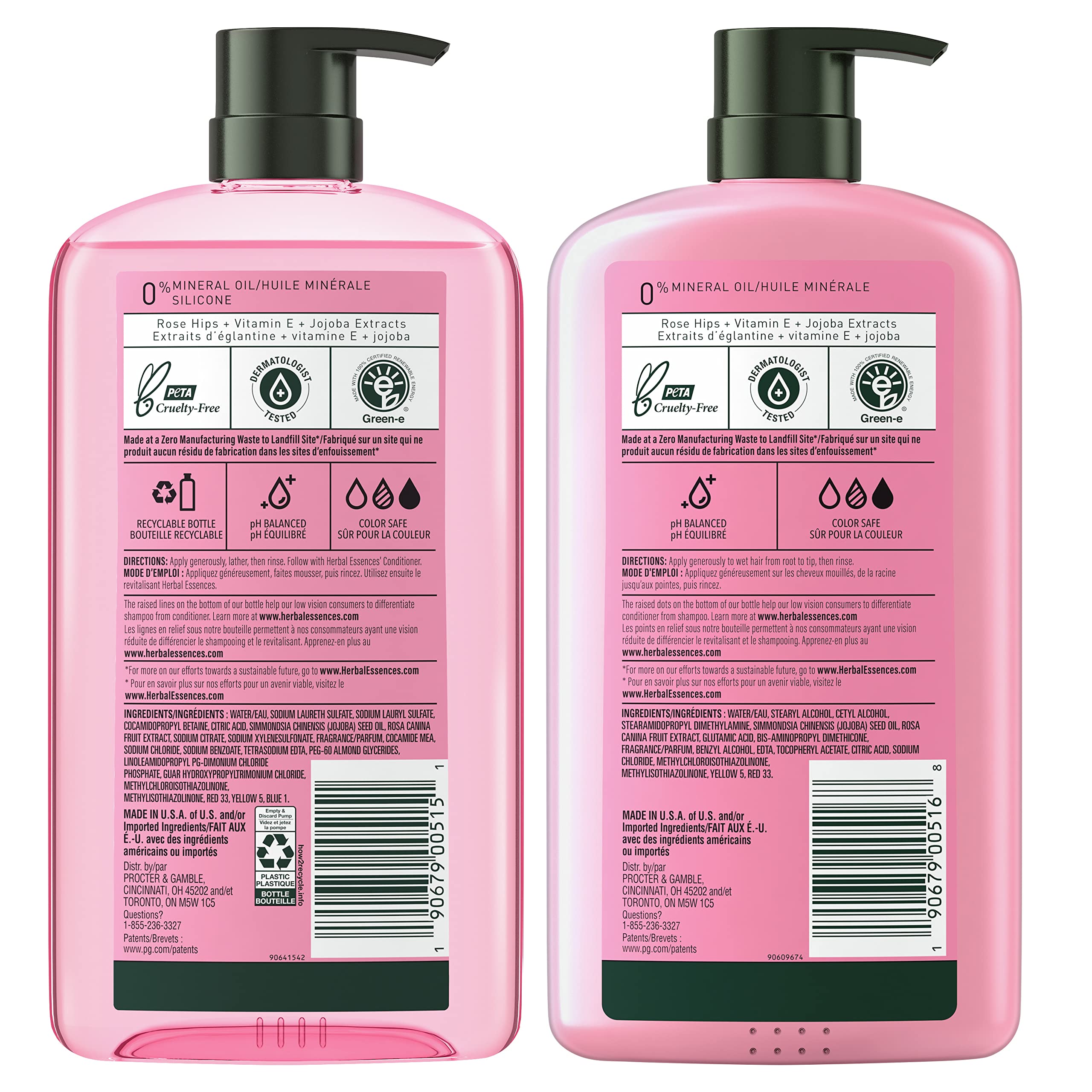 Herbal Essences ambiente de baño mostrando resultado sedoso y fragante