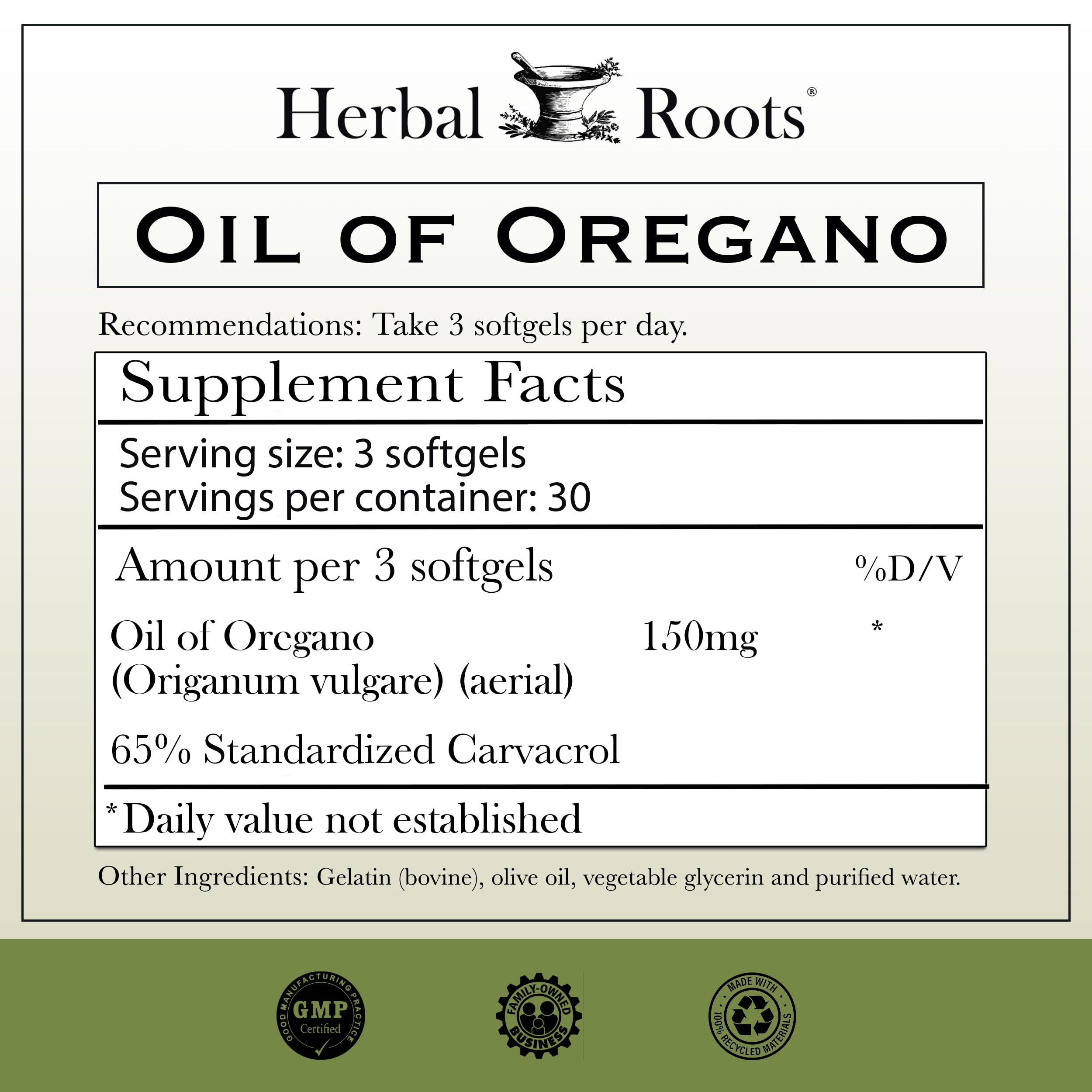 Herbal Roots primer plano de cápsula blanda, textura clara y fácil de tragar