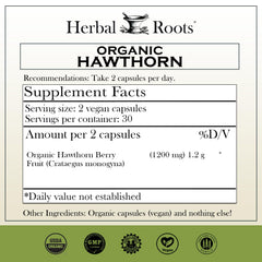 Herbal Roots cápsulas en mano detalle, beneficio de textura vegana sin rellenos
