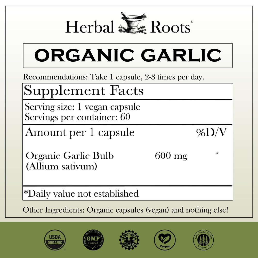Herbal Roots detalle de la etiqueta trasera con información y certificaciones claras