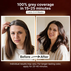 Herbishh aplicación en cabello mojado para cobertura rápida