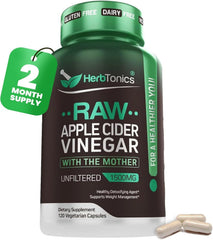 Herbtonics frente del envase mostrando 120 cápsulas y beneficios visibles