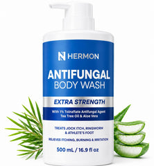 Hermon gel corporal frente del envase mostrando diseño y beneficios visibles