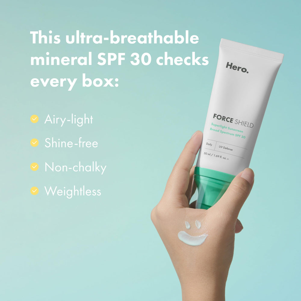 HERO COSMETICS aplicación en mano demostrando cobertura natural