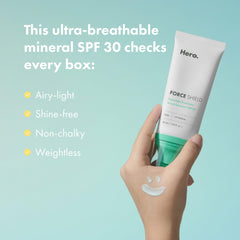 HERO COSMETICS aplicación en mano demostrando cobertura natural
