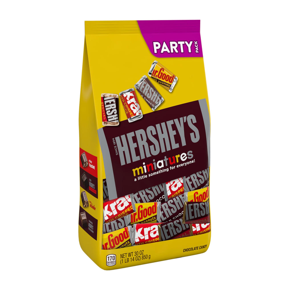 HERSHEY'S piezas abiertas mostrando interior y facilidad de porcionar