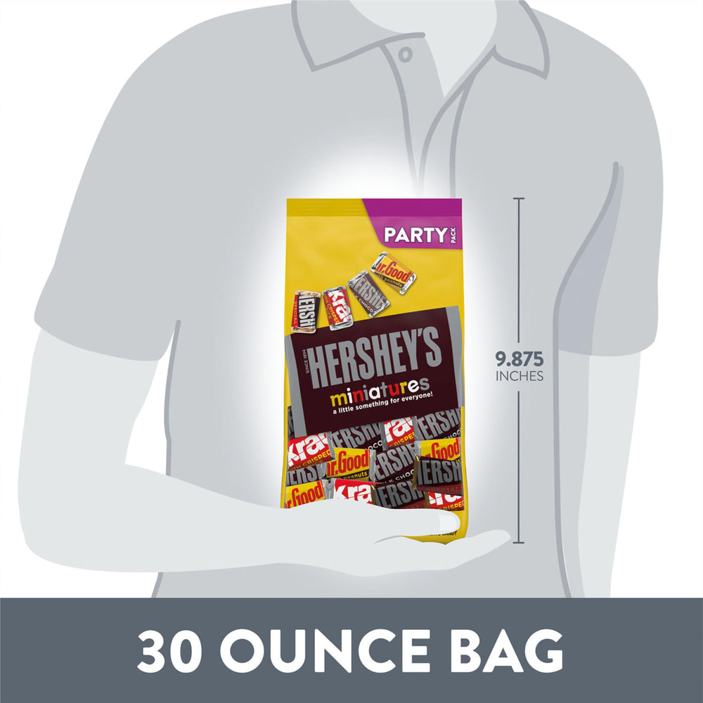 HERSHEY'S comparación de tamaño con manos para apreciar porciones individuales