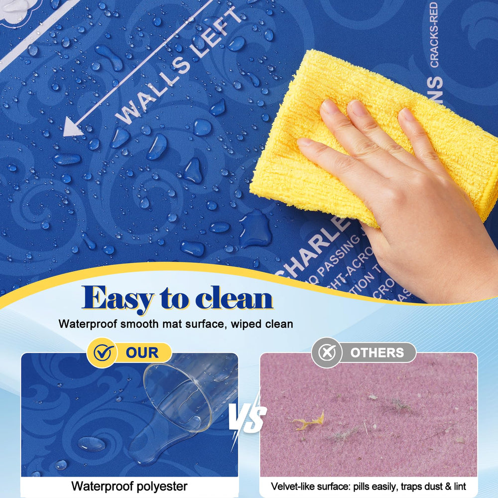 HesLaus neoprene backing close-up preventing mat slips and stabilizing play