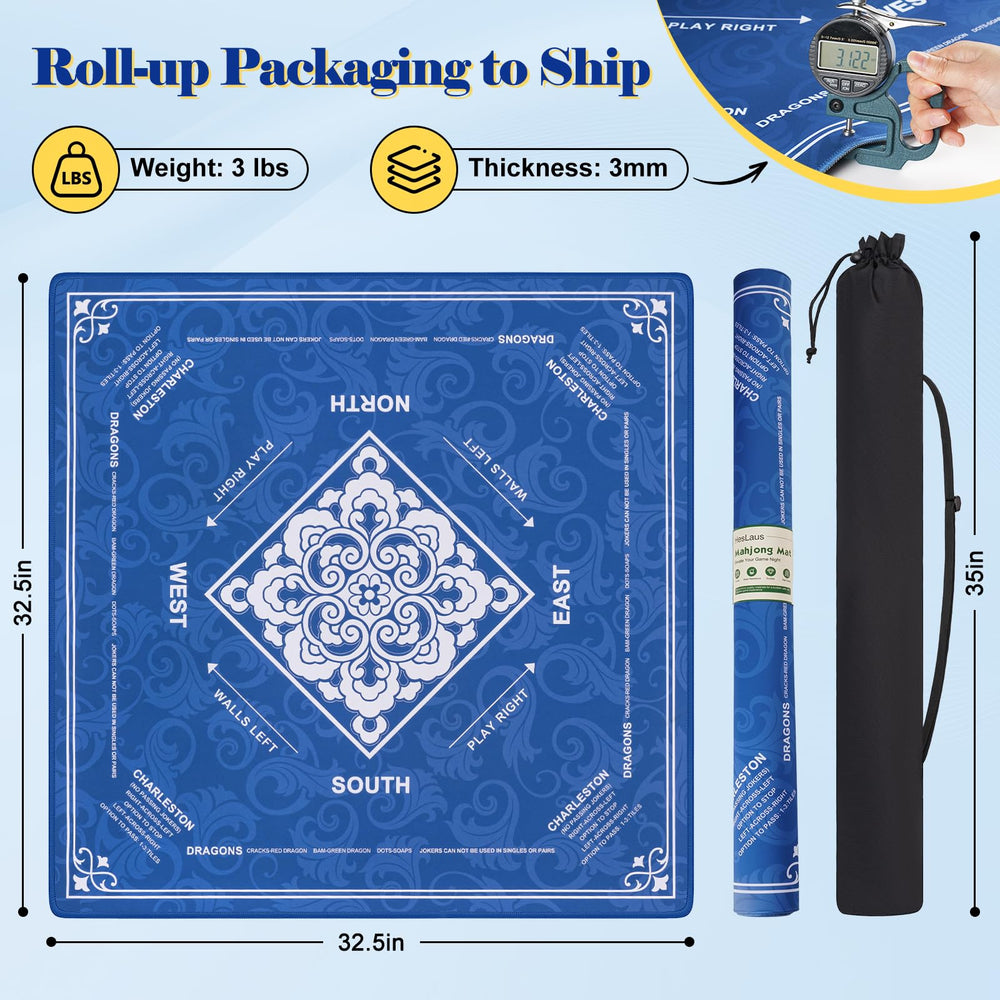 HesLaus rolled mat with storage bag and strap for easy transport and protection