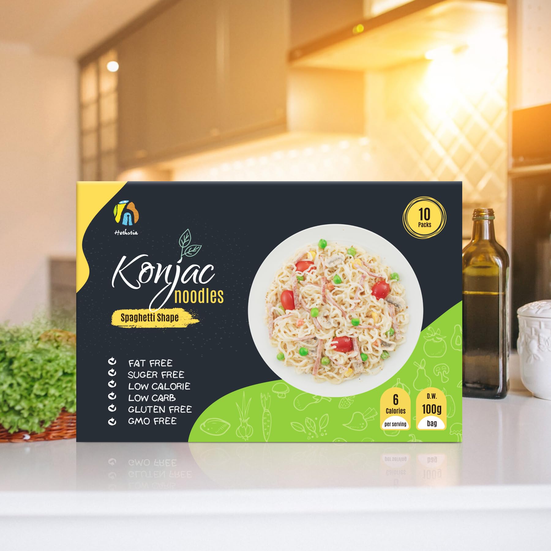 Hethstia etiqueta con ingredientes e información nutricional clara para dietas especiales