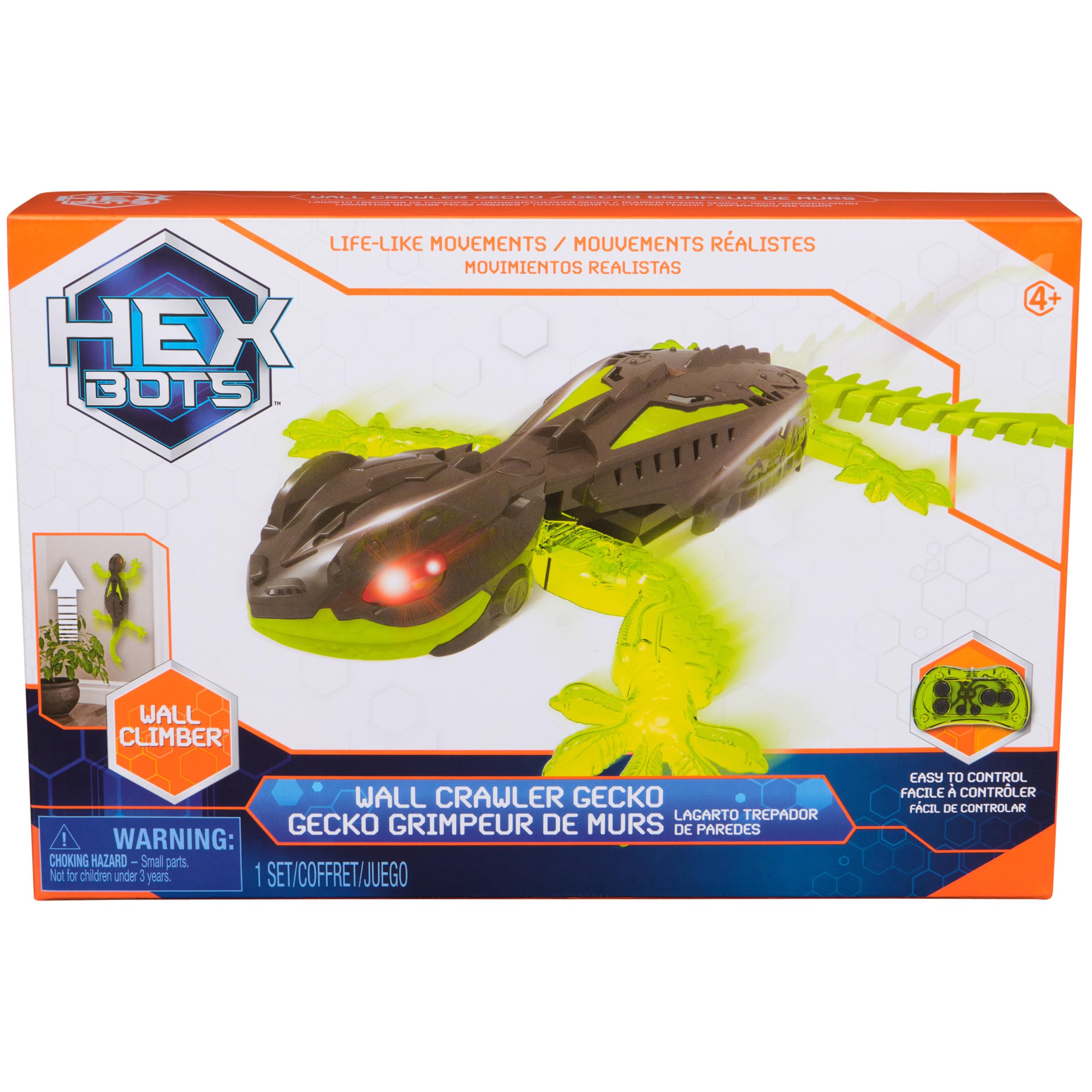 HEX BOTS cable USB conectado al gecko para recarga rápida y práctica