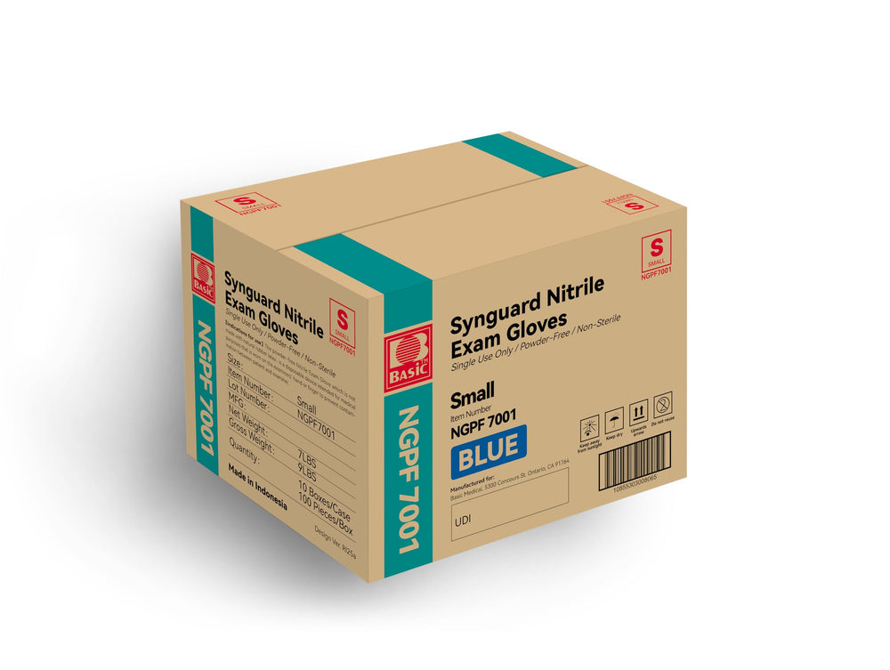 Heywood guantes nitrilo frente de caja con práctico empaque