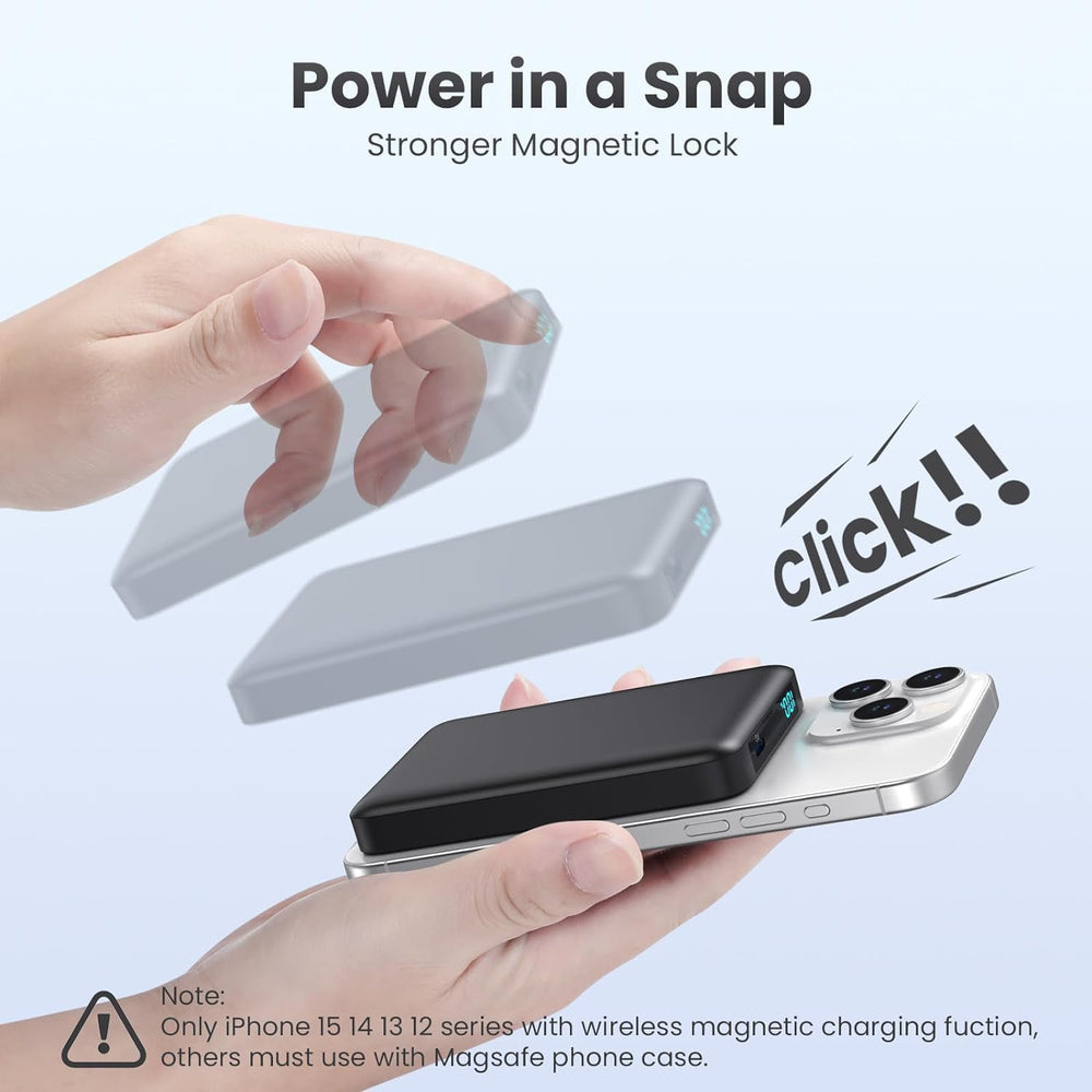 HHETP primer plano de imanes y superficie destacando el acoplamiento seguro MagSafe