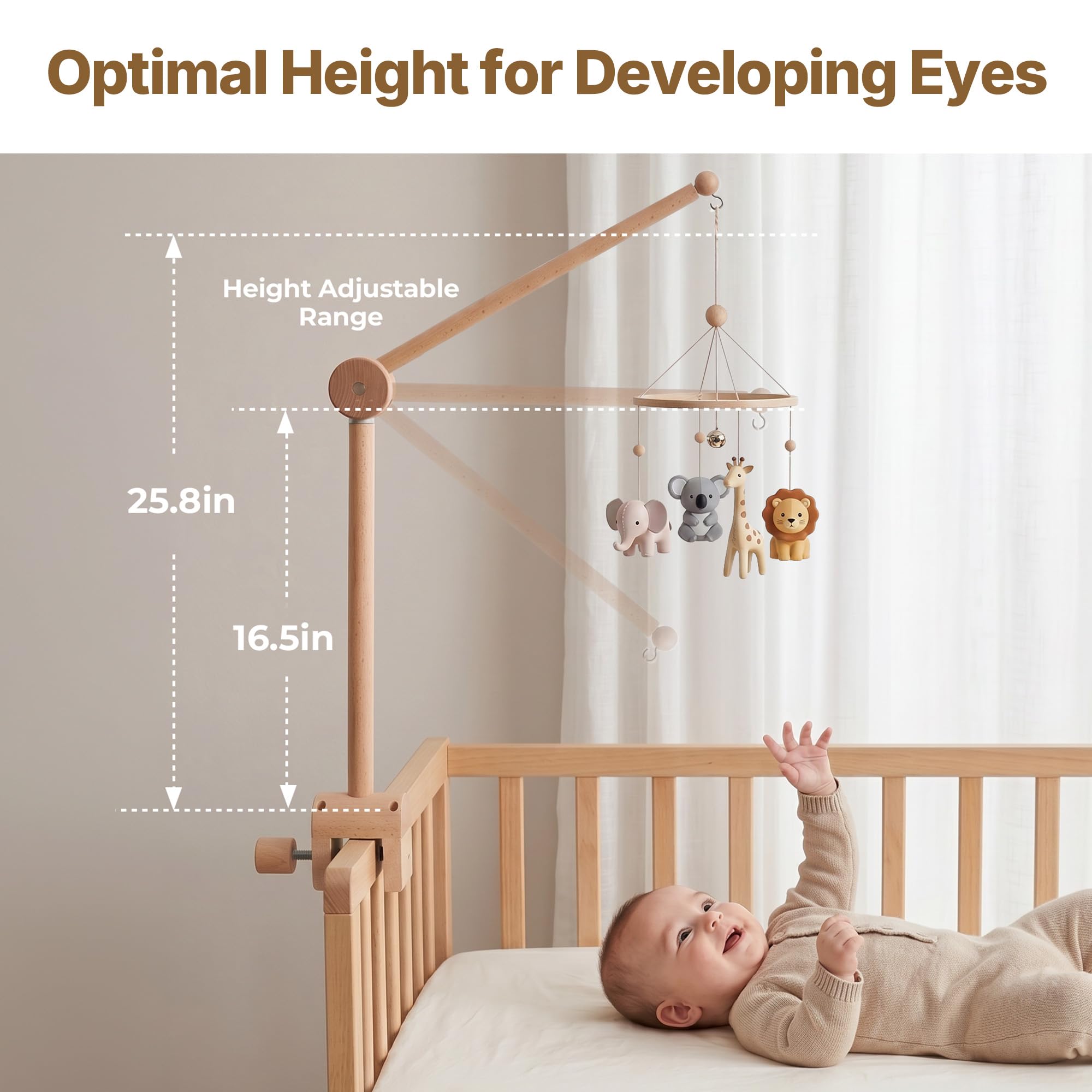 Hi baby monment sistema step-lock muestra posiciones de altura seguras